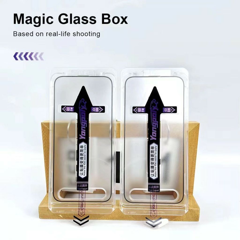 YONGPOLY iPhone 18 Pro Max Skärmskydd Härdat Glas – Svart kant
