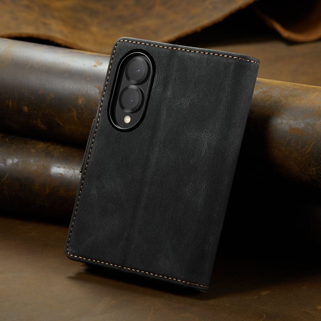 AUTSPACE Samsung Galaxy Z Fold8 Flip Cover i PU-læder med RFID-blokering - Sort