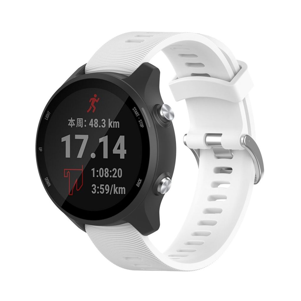 Garmin Forerunner 245/245 Music/645/645 Music m.fl. Klockarmband Silikon – Vit