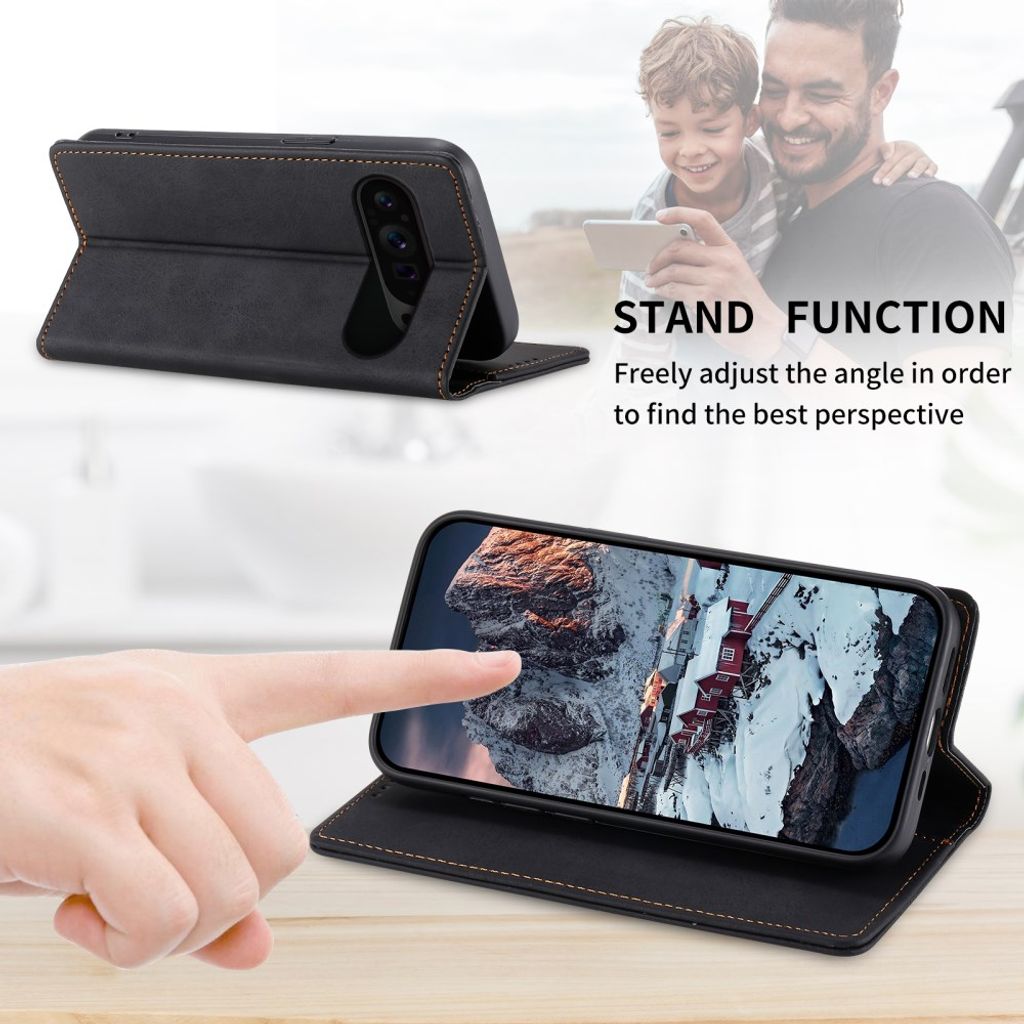 Google Pixel 11 / 11 Pro Plånboksfodral i PU-läder - Svart