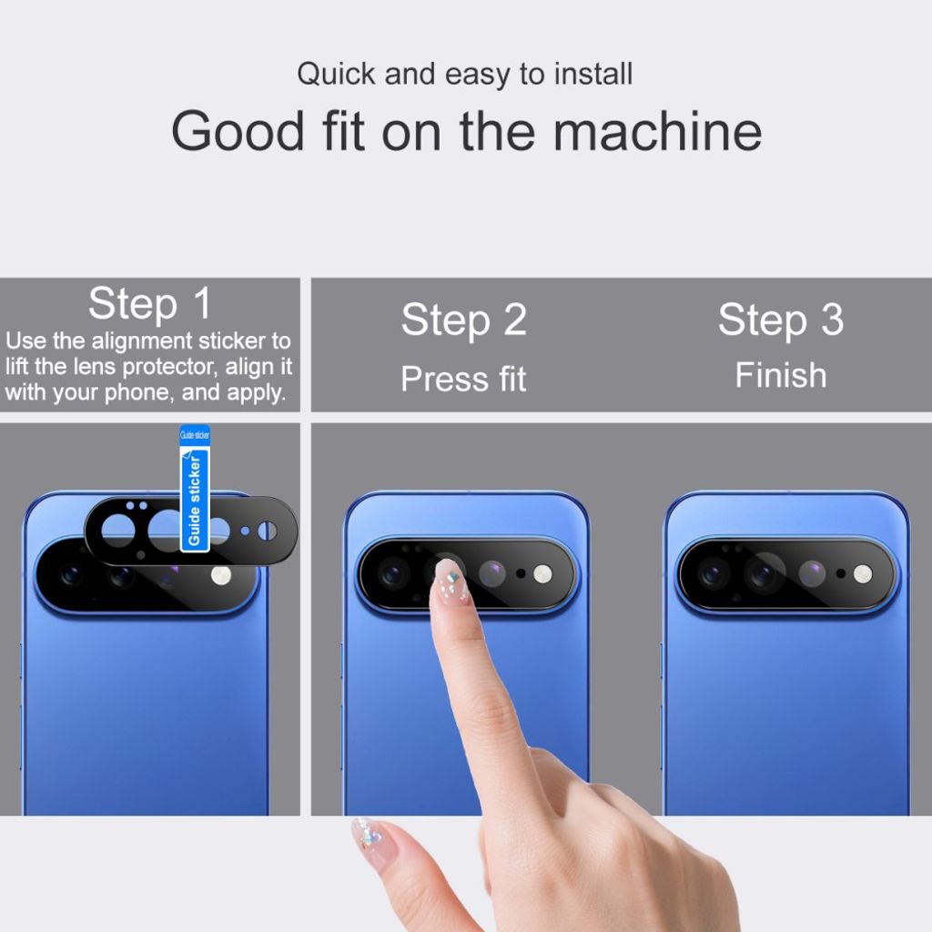 IMAK Google Pixel 11 Pro XL linsebeskytter herdet glass - svart