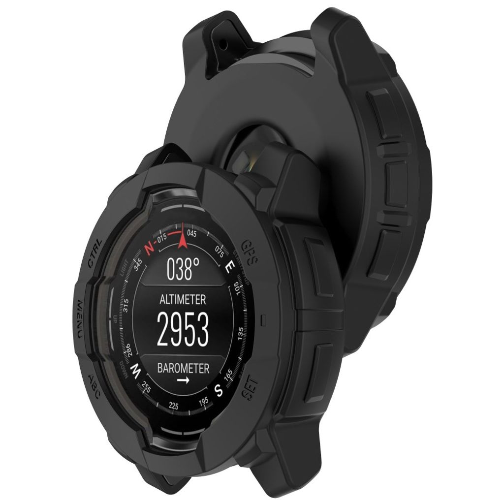 Garmin Instinct 3 AMOLED 50mm osv. Cover i Silikone - Sort