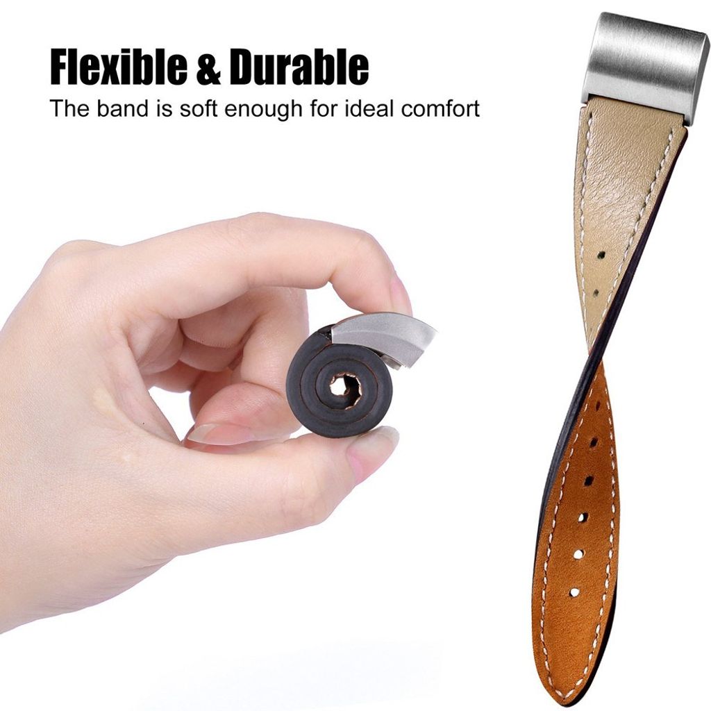 Fitbit Charge 2 Klokkereim Ekte Lær – Brun