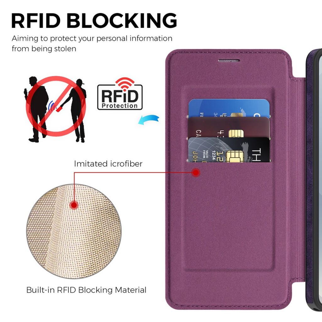 Samsung Galaxy S26 Ultra MagSafe Lompakkokotelo - Tummanvioletti
