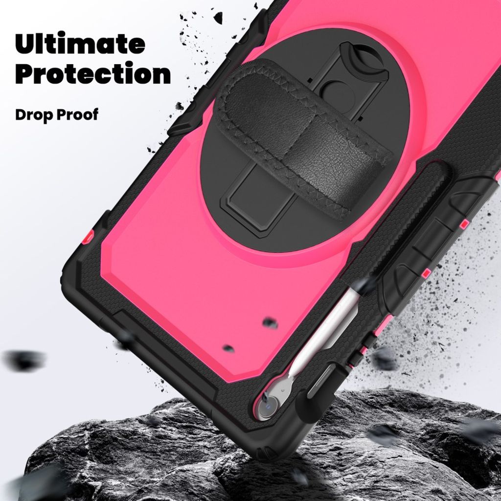 Samsung Galaxy Tab S10 FE Plus Case with Shoulder Strap - Pink