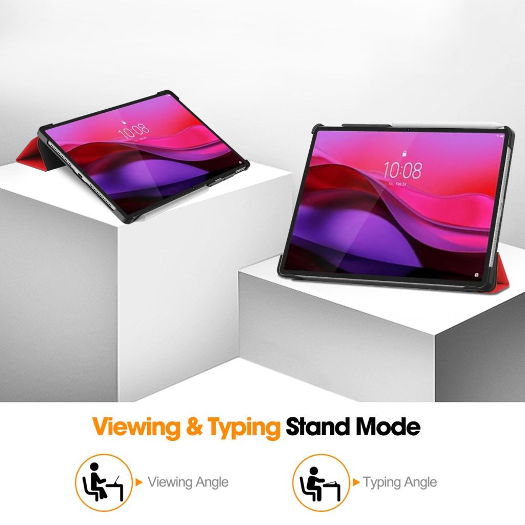 Lenovo Yoga Tab Plus Kotelo, jalusta - punainen