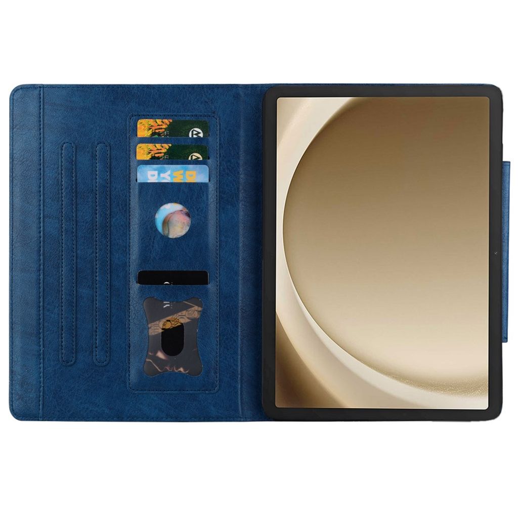 Samsung Galaxy Tab A11 Plus / A9 Plus Fodral i PU-läder - Mörkblå