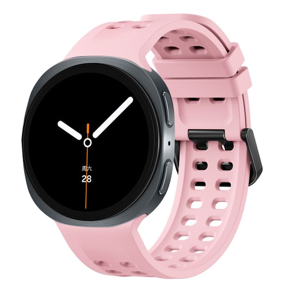 Samsung Galaxy Watch9/8/8 Classic silikon klokkerem med dobbel spenne - Rosa