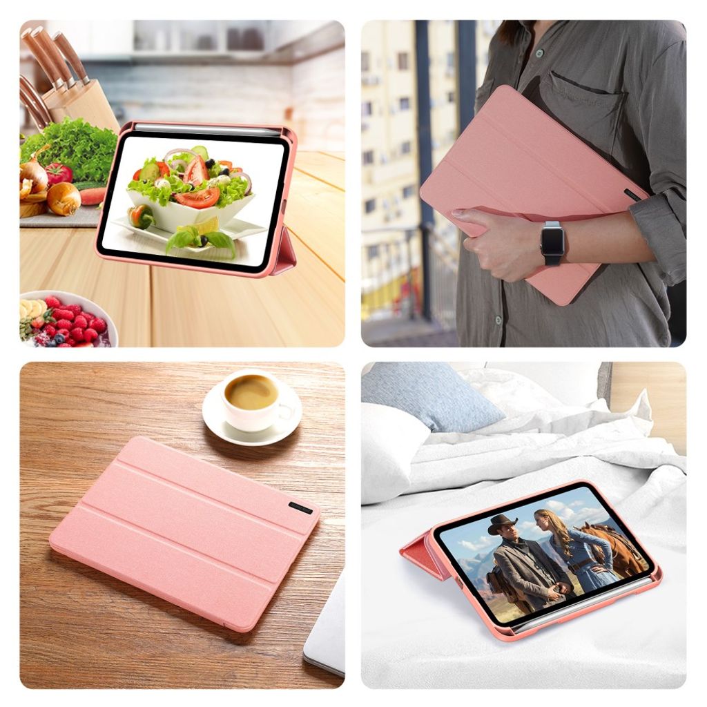 DUX DUCIS iPad Mini (2026) Tri-Fold Kuori - Vaaleanpunainen