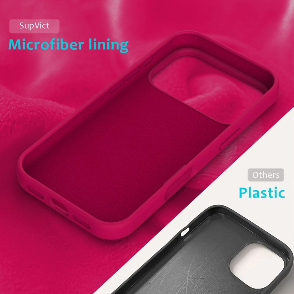 iPhone 17 Pro Max Silicone Phone Case - Hot pink