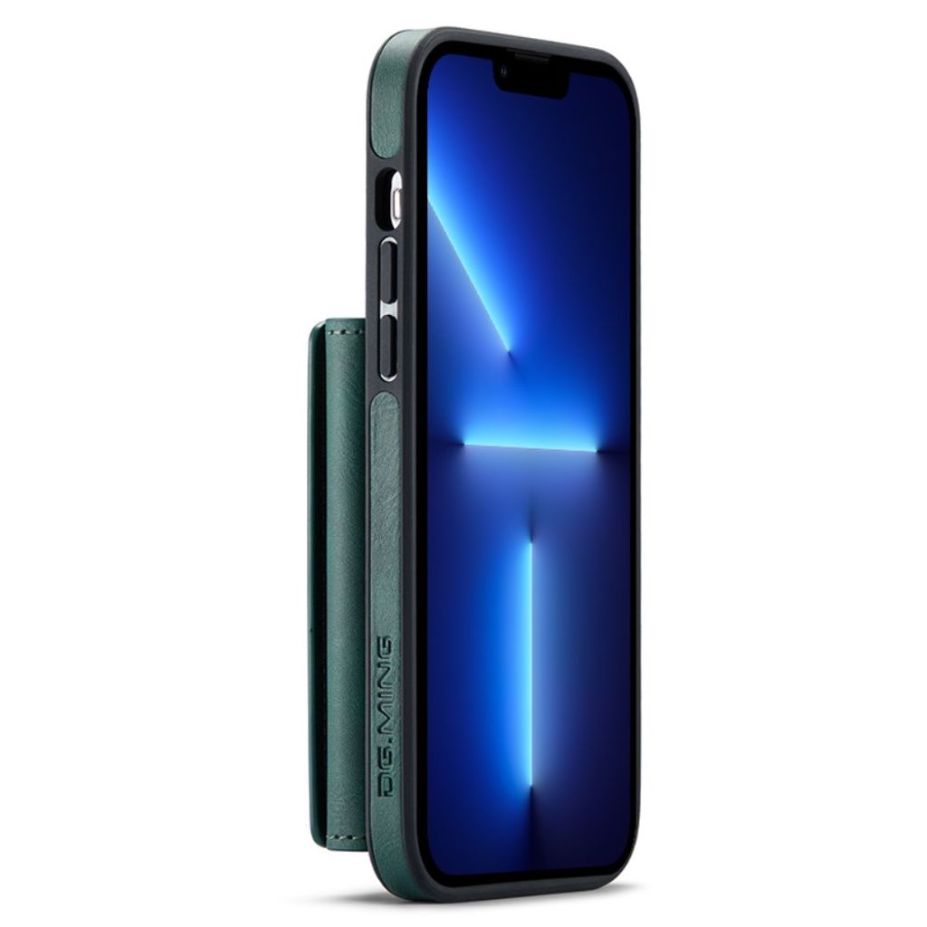 DG.MING iPhone 13 Pro Max Lompakkokuori RFID-esto Irrotettava - Vihreä
