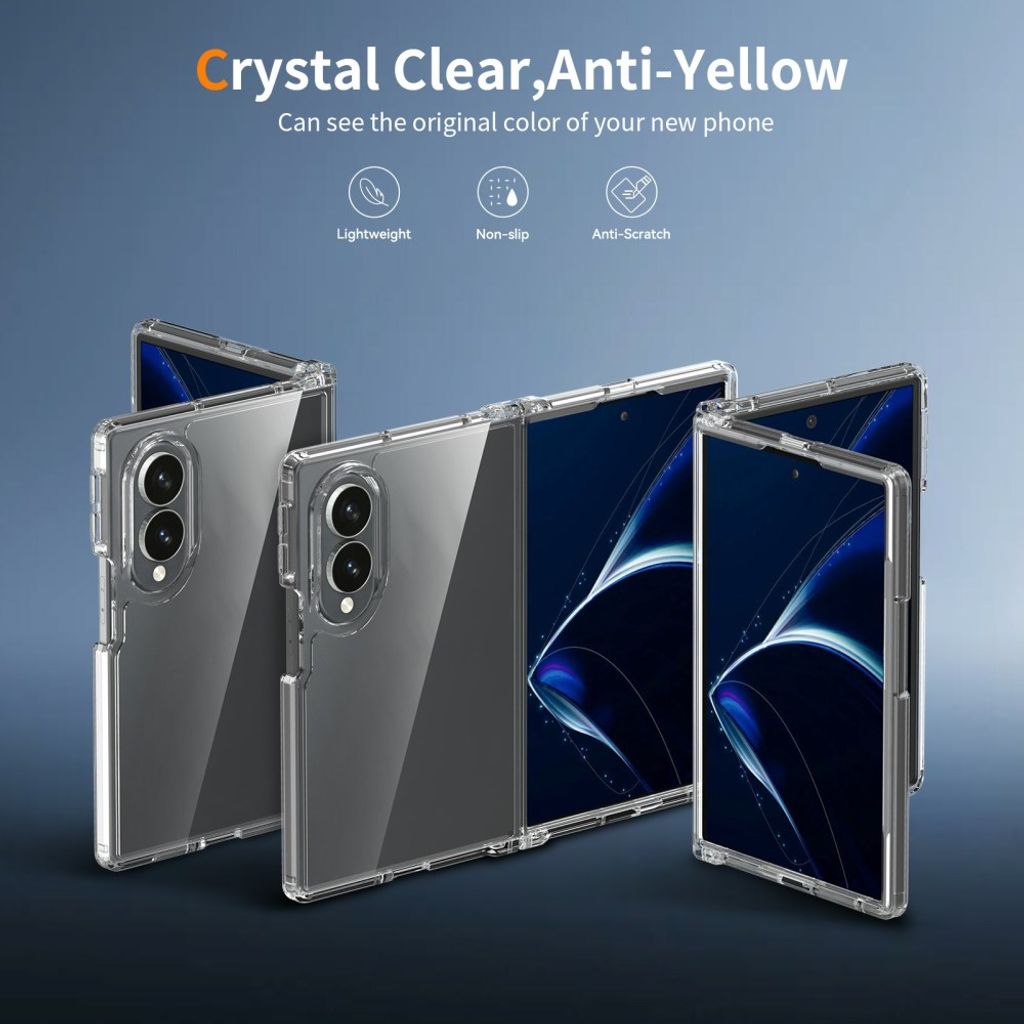 Samsung Galaxy Z Fold8 Cover med akrylbagside - Gennemsigtig