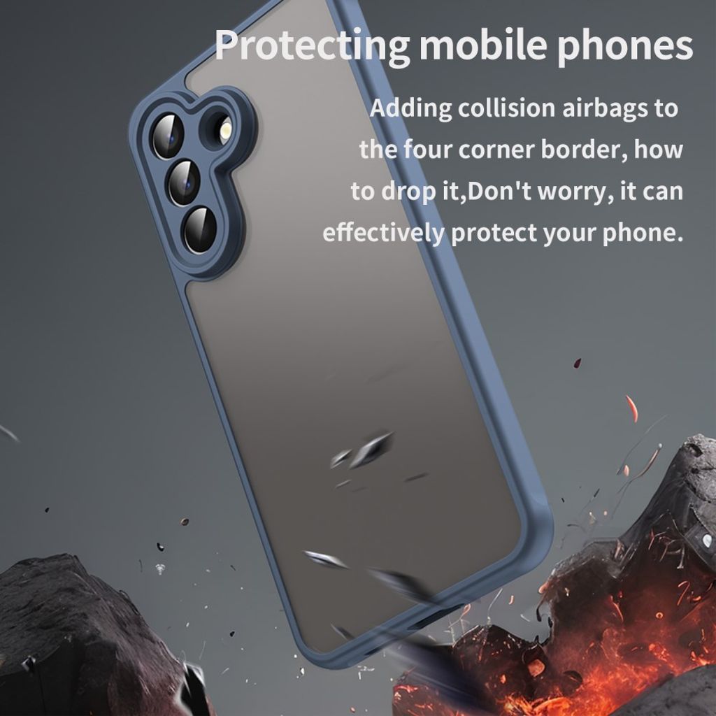 Samsung Galaxy A57 5G Cover Frostet Gennemsigtig - Blå