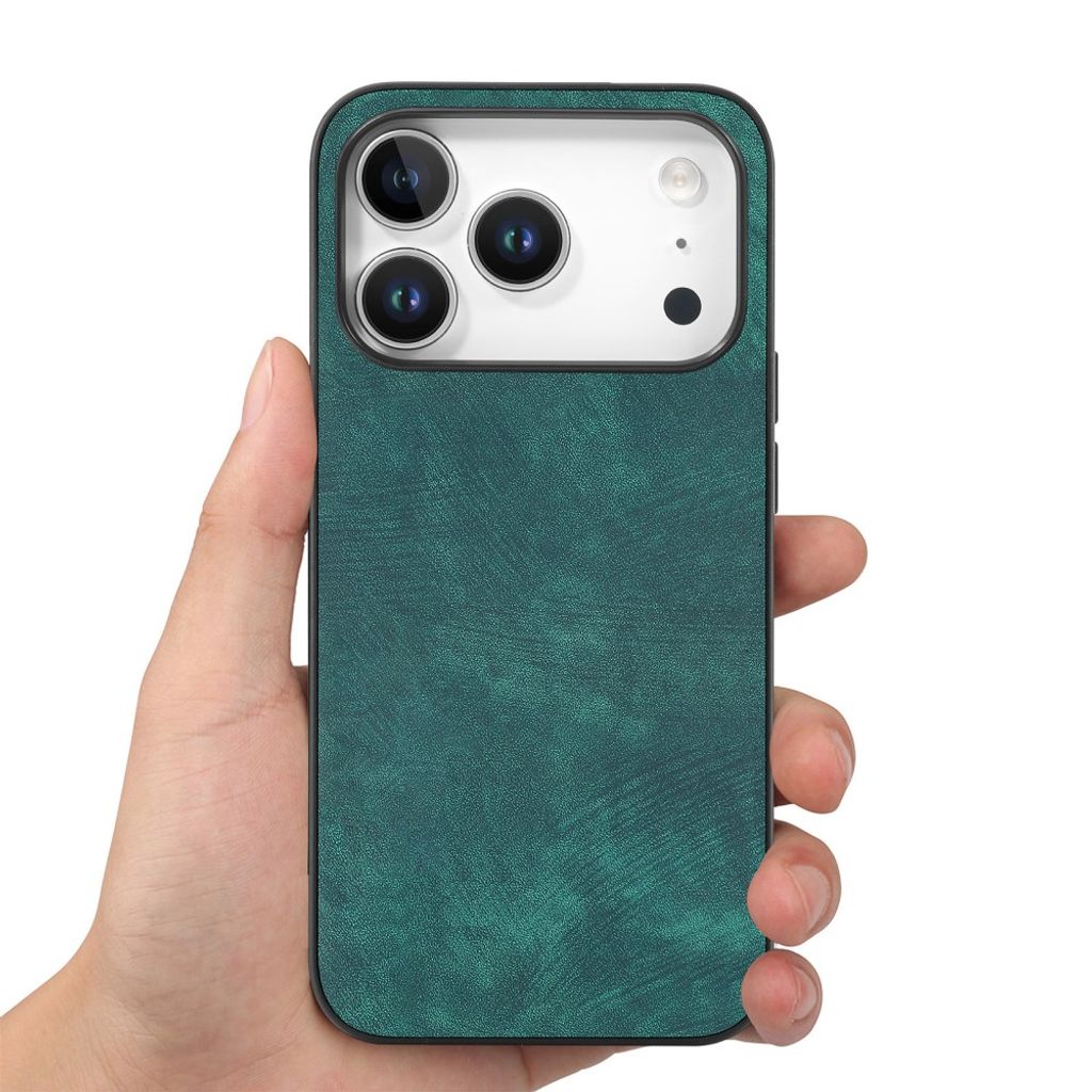 iPhone 18 Pro Max Deksel i PU-skinn - Turkis