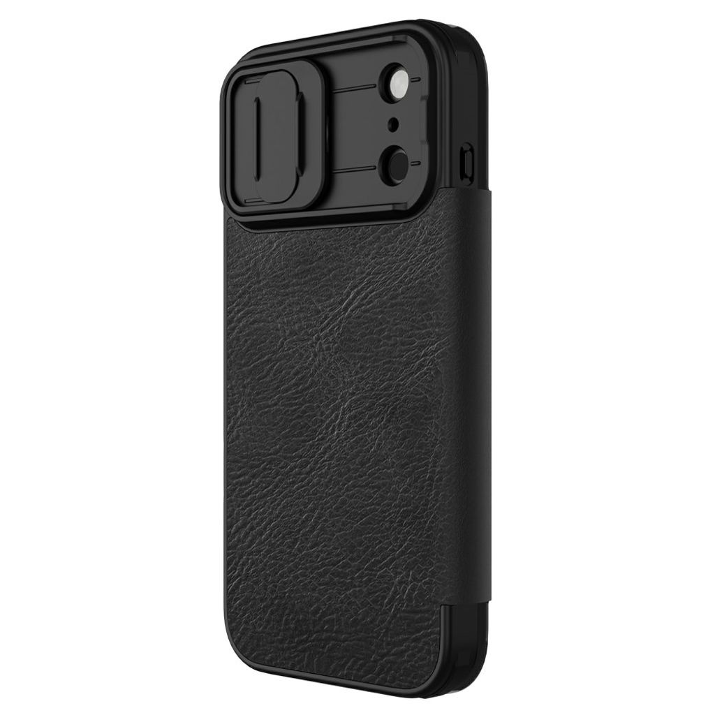 NILLKIN iPhone 18 Pro/17 Pro Kotelo Korttipaikoilla PU-nahka – Musta