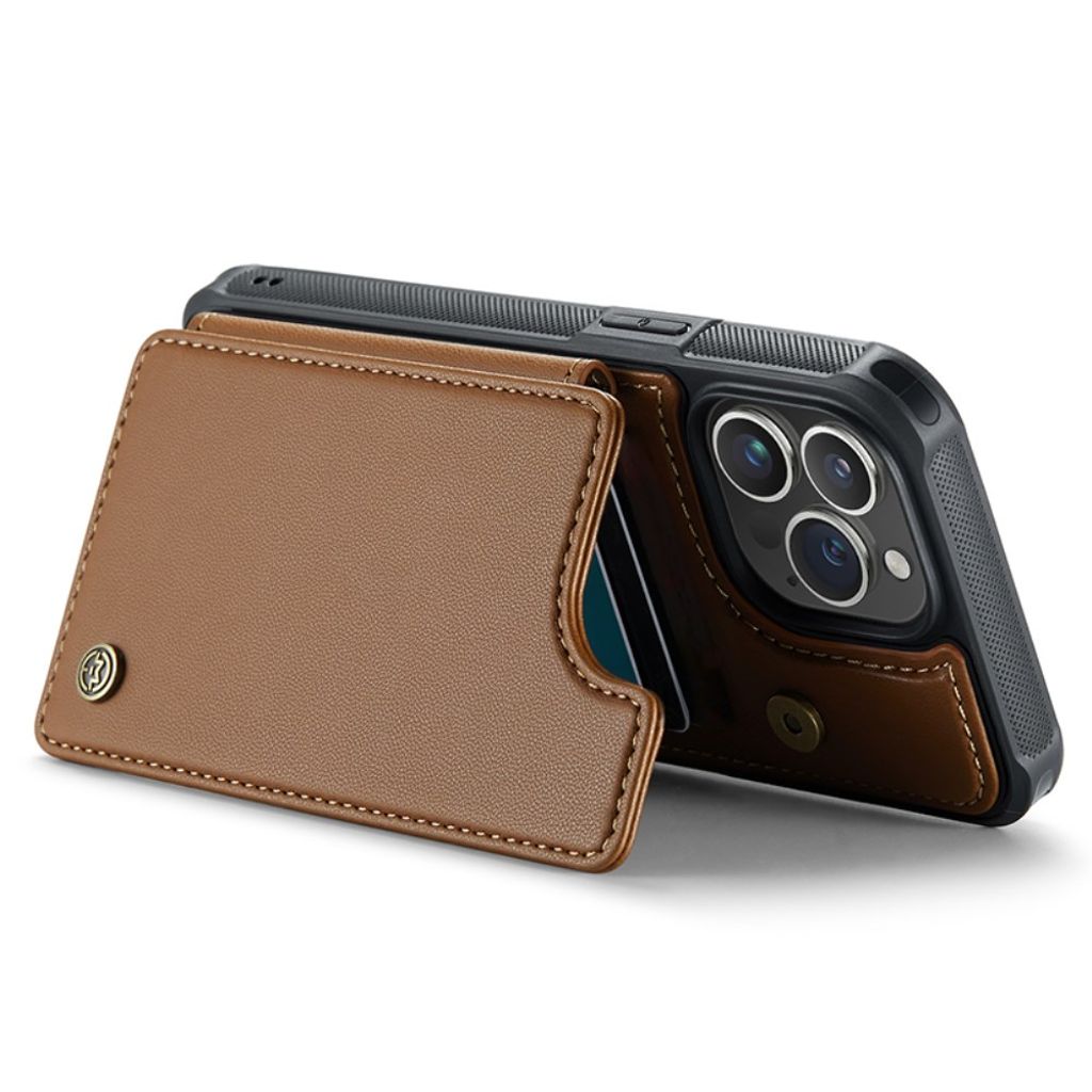 CASEME C22 iPhone 14 Pro Plånboksskal RFID-blockerande - Brun