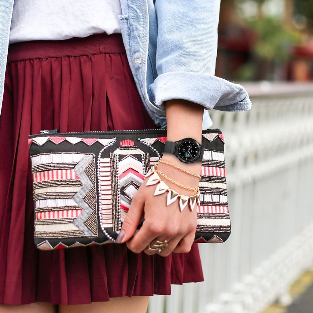 Samsung Galaxy Watch 46mm/Gear S3 Classic/Frontier Urrem Nylon – Mørkegrå