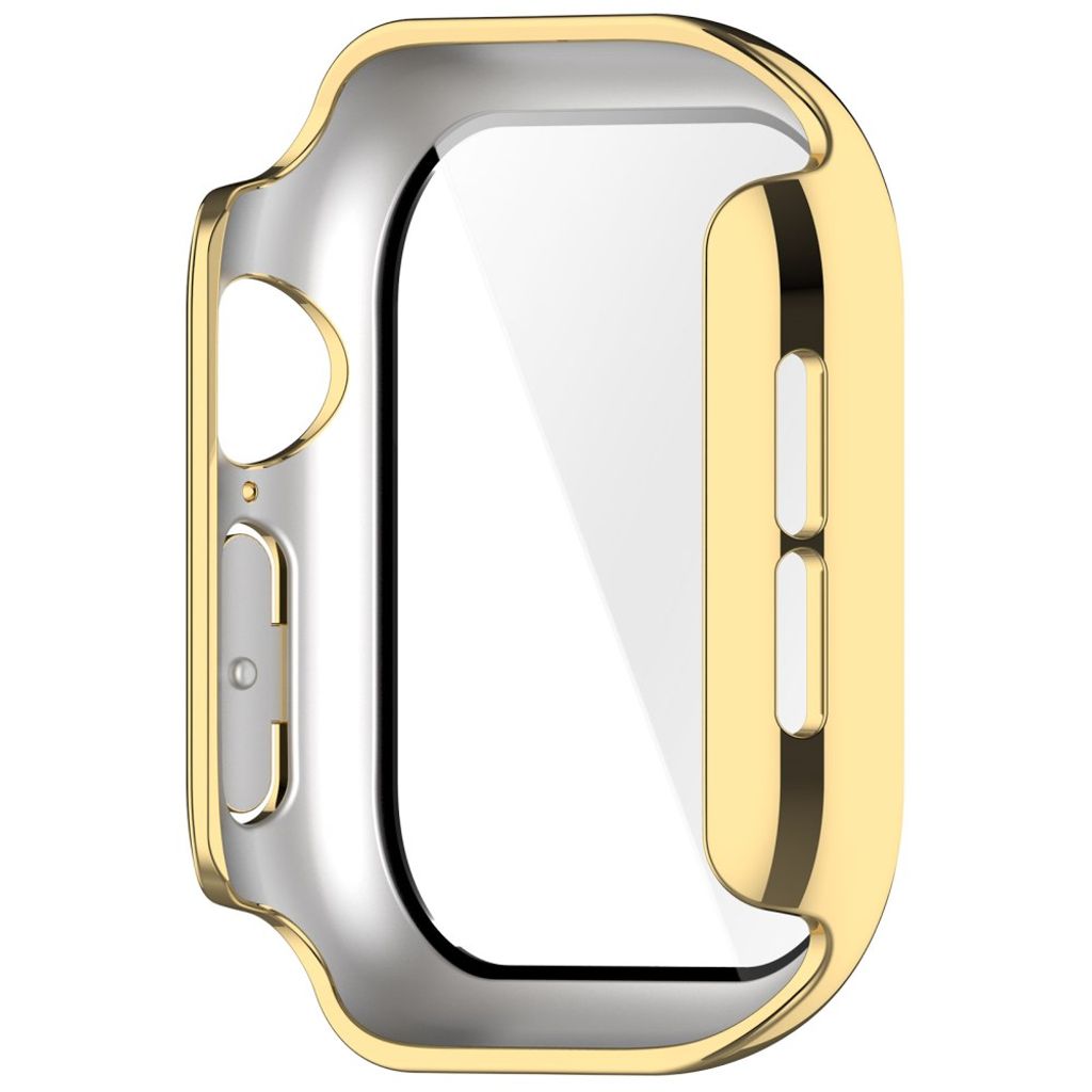 Apple Watch 12 46mm Cover med skærmbeskyttelse i hærdet glas - Guld