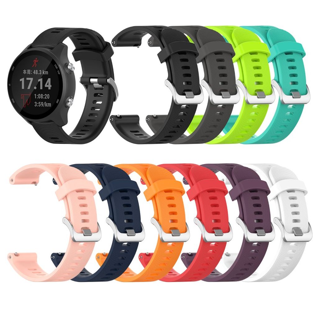 Garmin Forerunner 245/245 Music/645/645 Music m.fl. Klockarmband Silikon – Vit