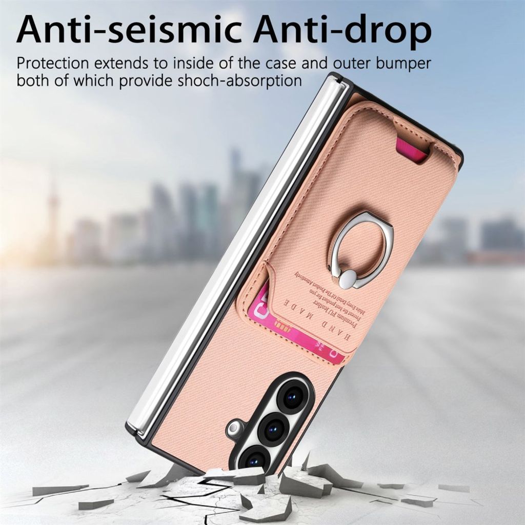 Samsung Galaxy Z Fold8 Ultra MagSafe Kuori irrotettavalla Kortin haltija - Vaaleanpunainen