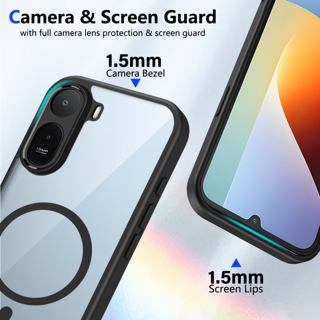 Xiaomi Redmi A7 Pro/Poco C85x 5G MagSafe-kompatibelt Skal - Svart