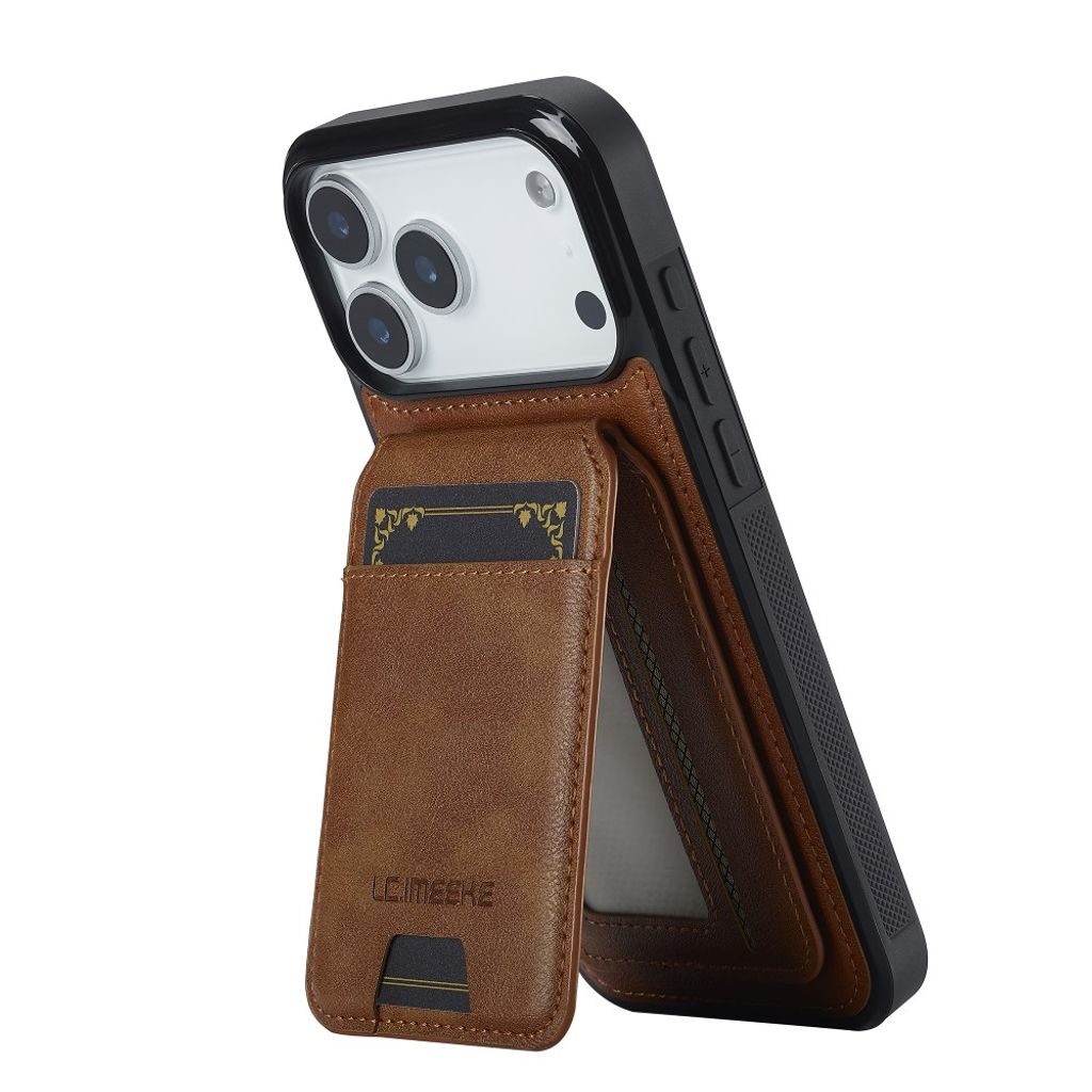 iPhone 18 Pro/17 Pro MagSafe Kuori irrotettavalla Kortin haltija - Ruskea