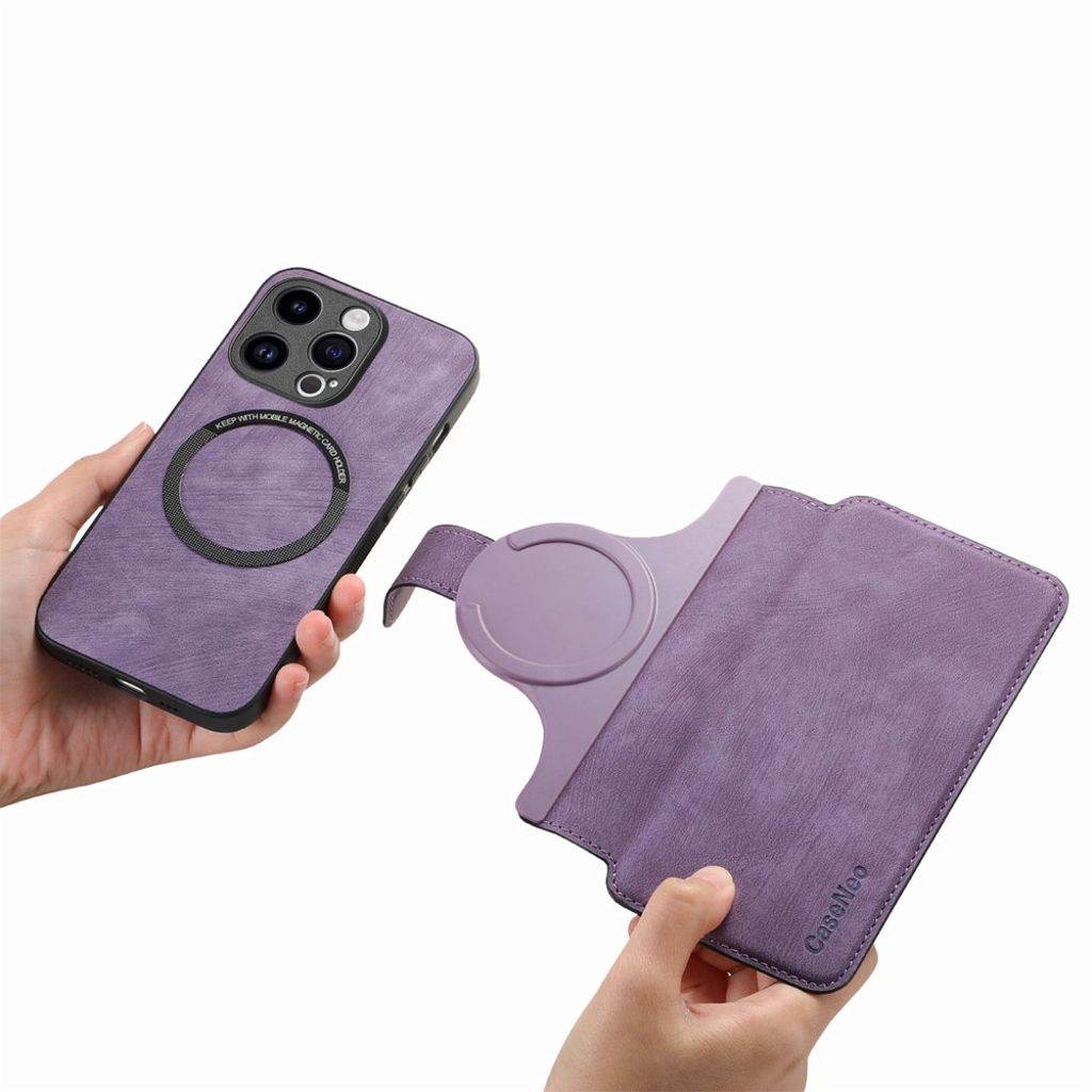 CASENEO iPhone 13 Pro Max Lompakkokotelo irrotettava lompakko - Violetti