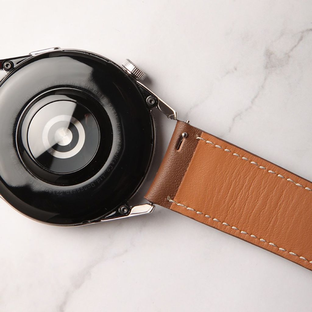 Huawei Watch GT5/GT5 Pro/GT4 46 mm kellonranneke aitoa nahkaa – ruskea