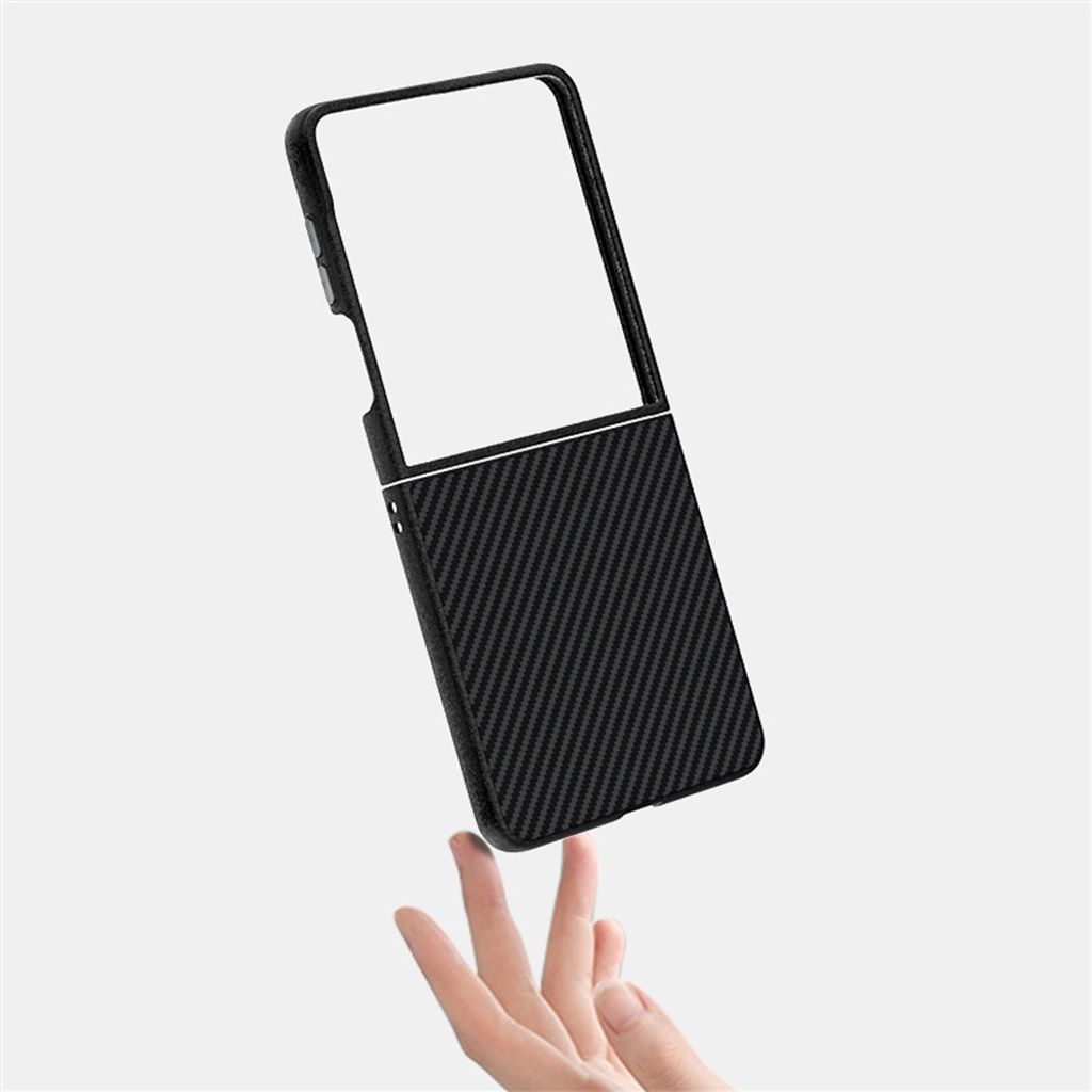ABEEL Samsung Galaxy Z Flip8 MagSafe-kuori hiilikuitukuvio – Musta