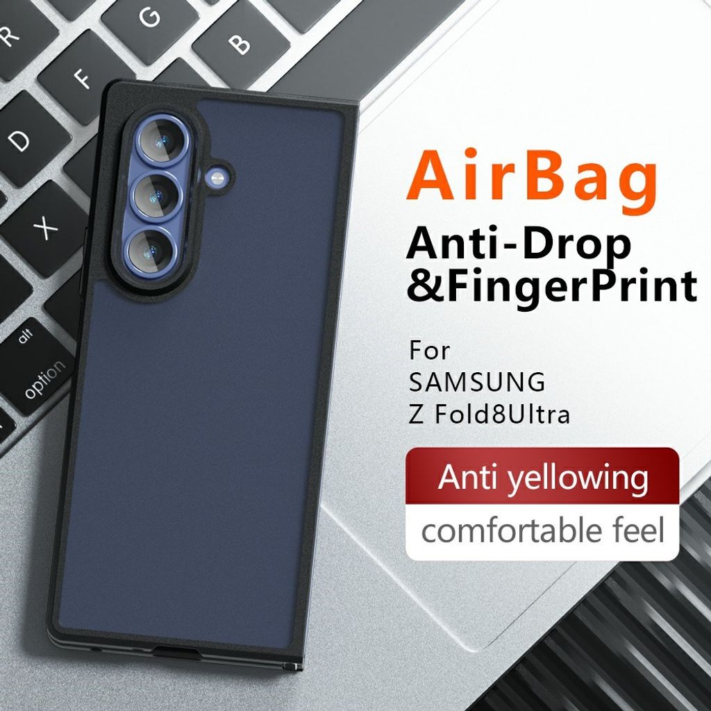 Samsung Galaxy Z Fold8 Ultra Stødsikkert Cover - Gennemsigtig sort
