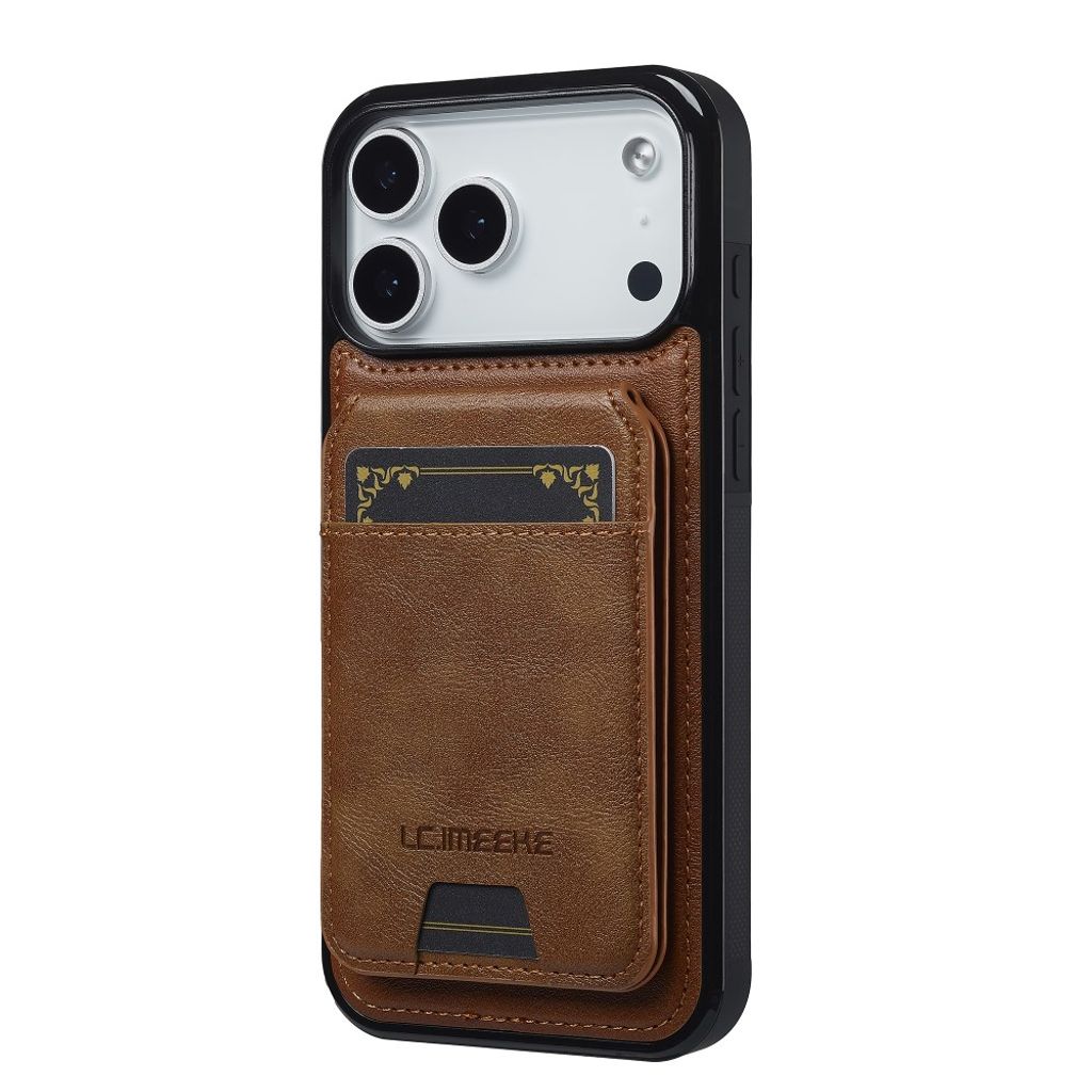 iPhone 18 Pro/17 Pro MagSafe Kuori irrotettavalla Kortin haltija - Ruskea