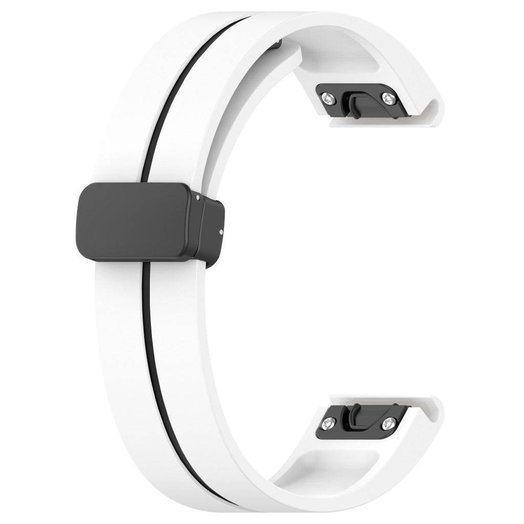 Garmin Fenix 8 51mm Klockarmband i Silikon - Vit, Svart