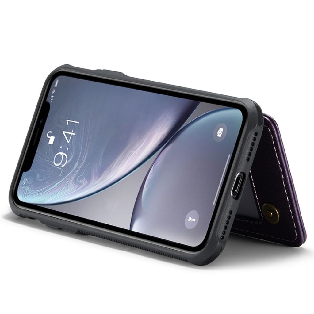 CASEME iPhone XR Plånboksskal med Kortfack & RFID-blockering – Lila