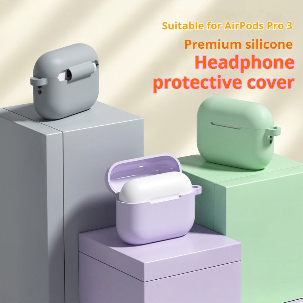 Apple AirPods Pro 3 Silikone Cover i Silikone med Karabinhage - Grøn