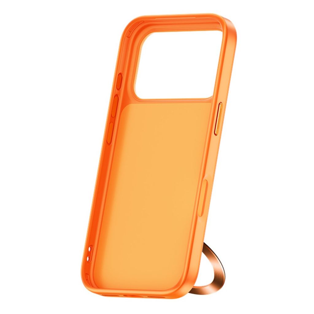 iPhone 17 Pro Max MagSafe-yhteensopiva Kuori Älykkäällä Näytöllä – Oranssi