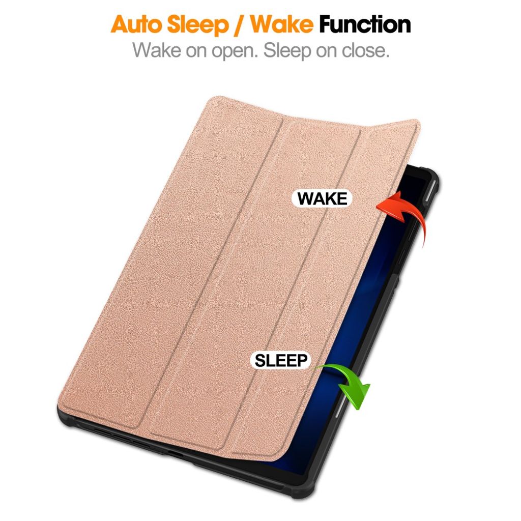 Lenovo Legion Y700 Gen 4 Etui Støtsikker Tri-Fold PU-lær - Rose gull