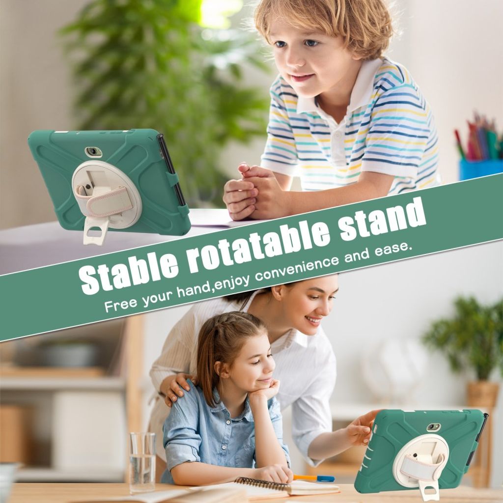 Samsung Galaxy Tab Active5 Pro/Pro/Active4 Pro Hybrid Deksel med Stativ – Smaragdgrønn