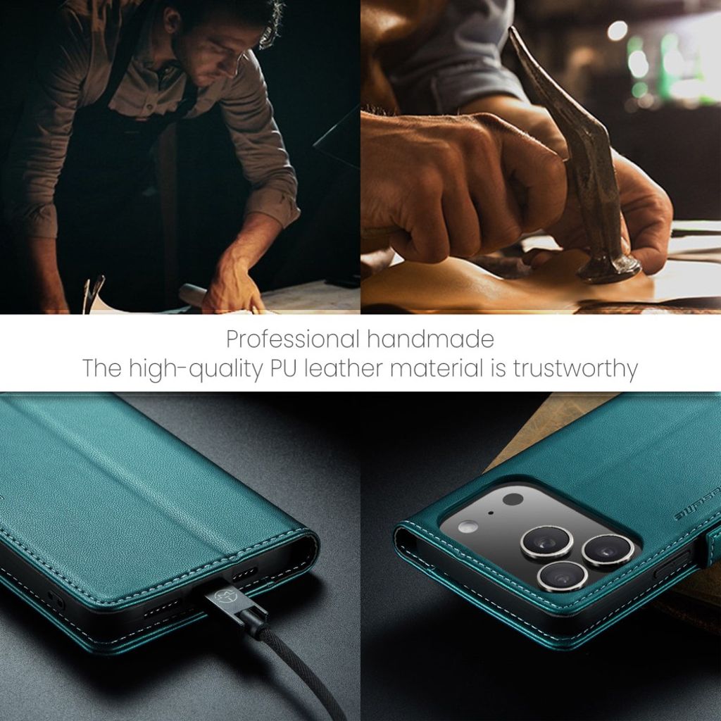 CASEME iPhone 17 Pro Max Etui med Kortspor - Grønn