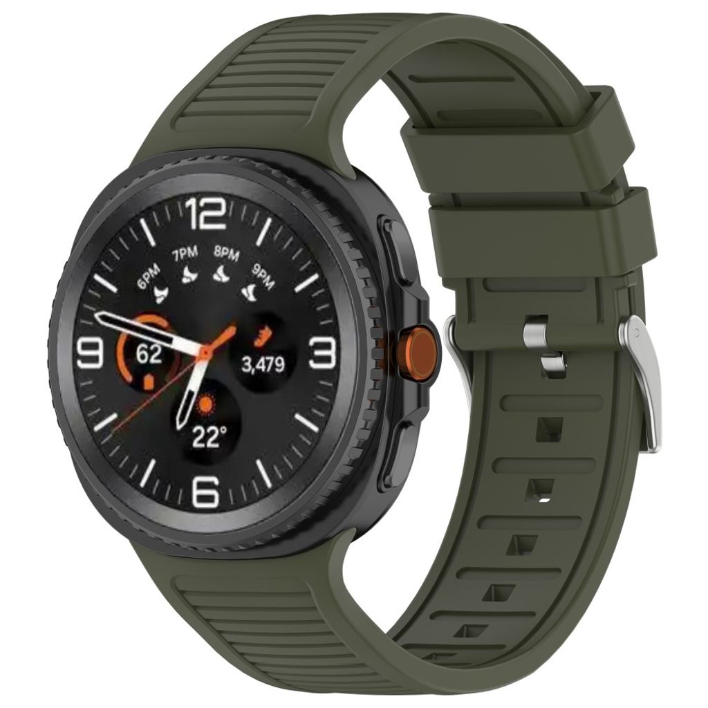 Samsung Galaxy Watch8 Classic 46 mm Kellonranneke, Silikoni - vihreä