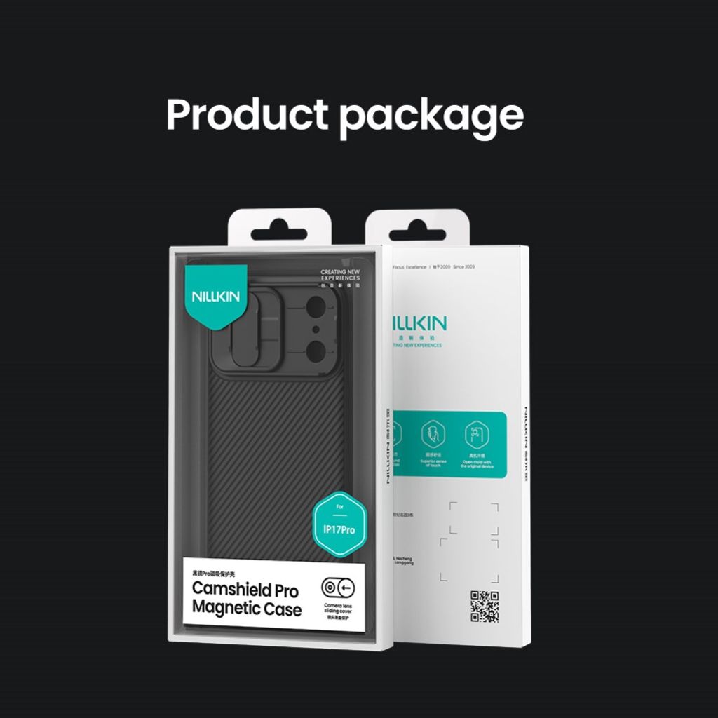NILLKIN iPhone 18 Pro/17 Pro MagSafe-deksel med kamera-deksel – Svart