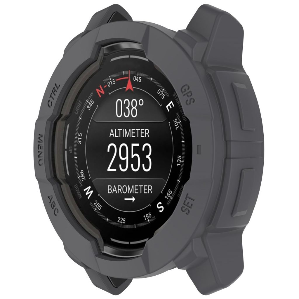 Garmin Instinct 3 AMOLED 50mm osv. Cover i Silikone - Grå
