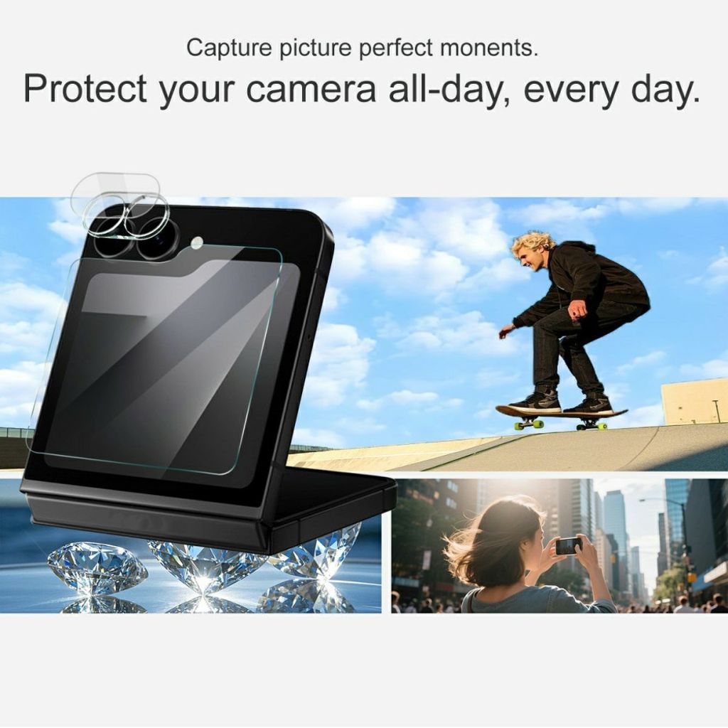 IMAK Samsung Galaxy Z Flip7 FE 5G Linssin & Näytön Suoja