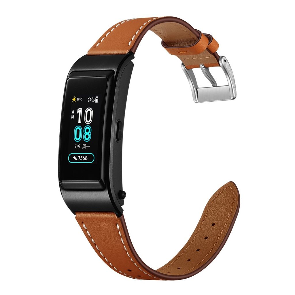 Garmin Vivoactive 4S/3S/Huawei TalkBand B5 ja muut. Kellon ranneke aitoa nahkaa – ruskea