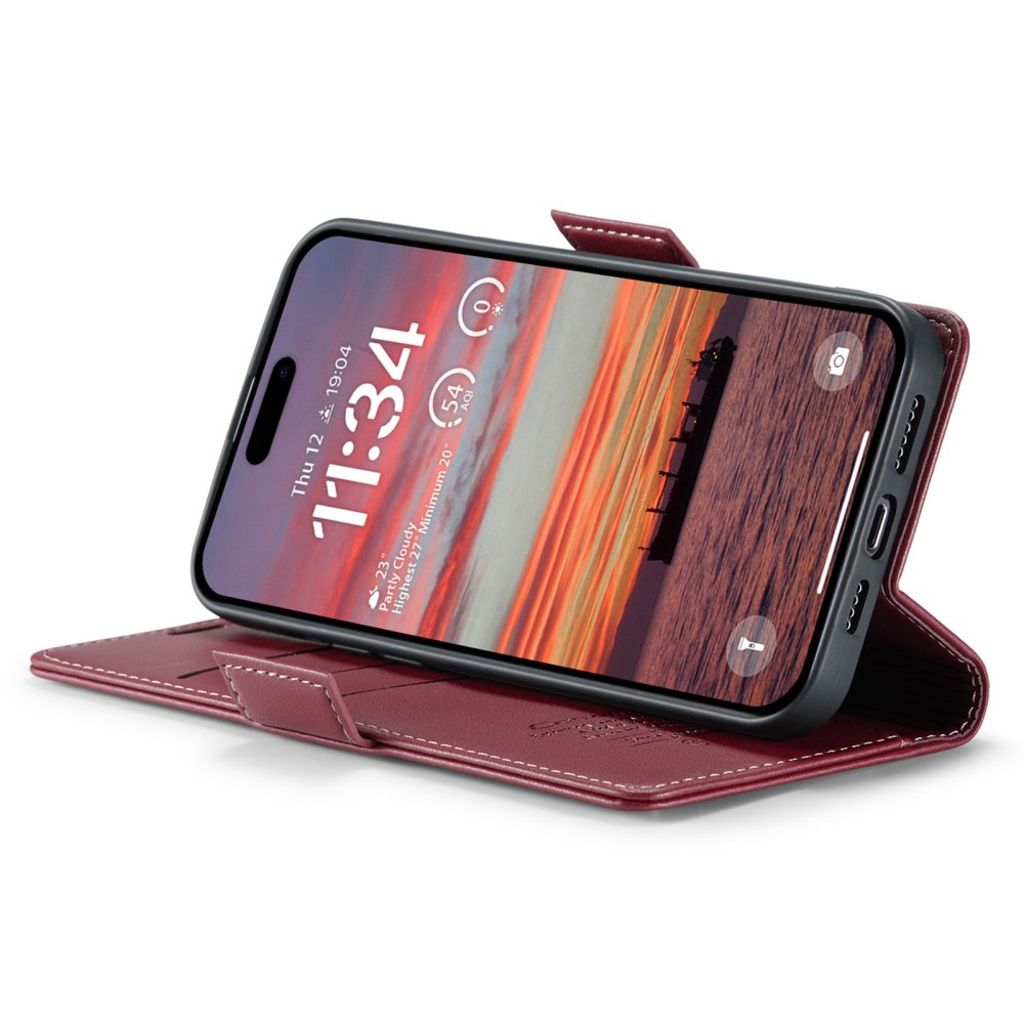 CASEME iPhone 16 Plus Cover with Card Slots - Red