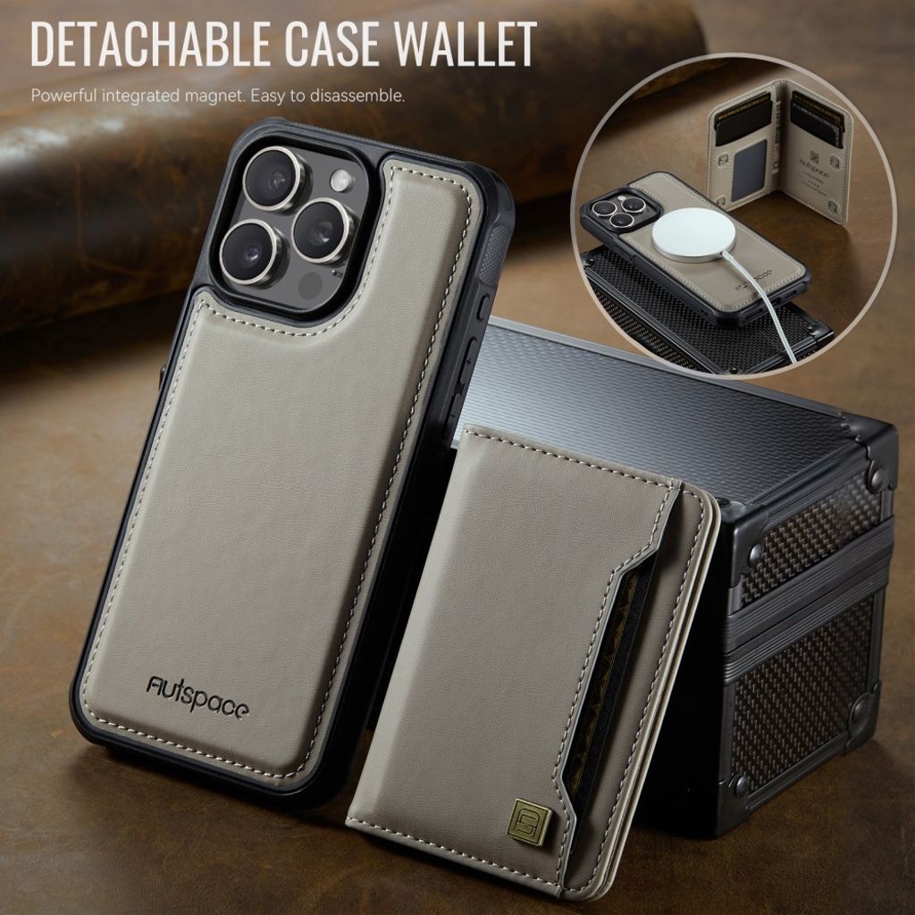 AUTSPACE iPhone 12 Pro Max Cover med Kortplads - Grå