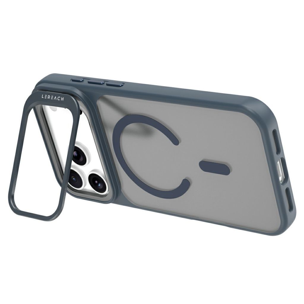 LEREACH iPhone 18 Pro Max/17 Pro Max MagSafe Kuori jalustalla - Sininen