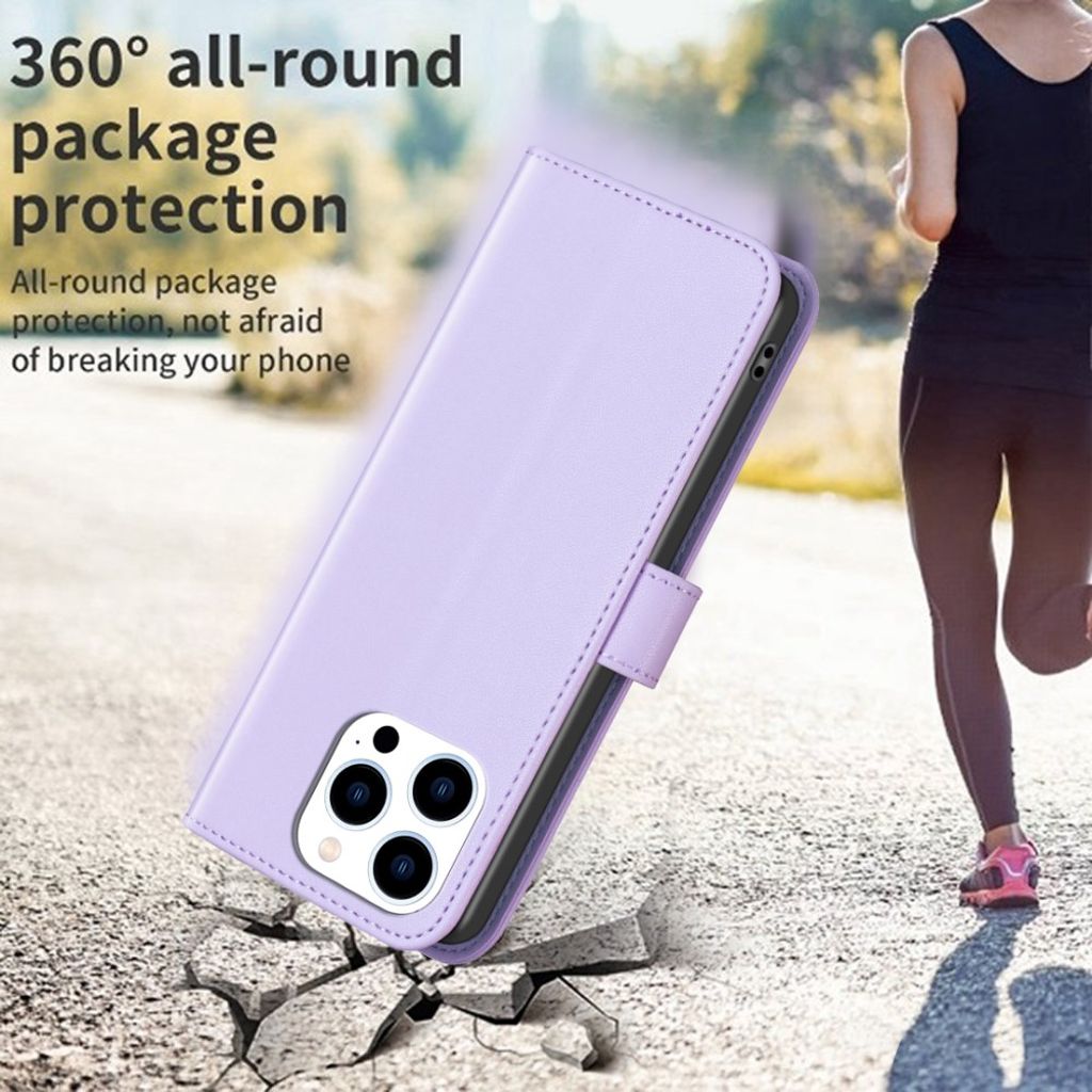 BINFEN COLOR iPhone 14 Pro Wallet Cover Stand Card Holder - Purple