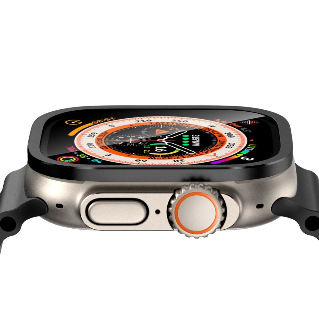 Apple Watch Ultra 3/Ultra 2/Ultra 49 mm skjermbeskytter i herdet glass – svart
