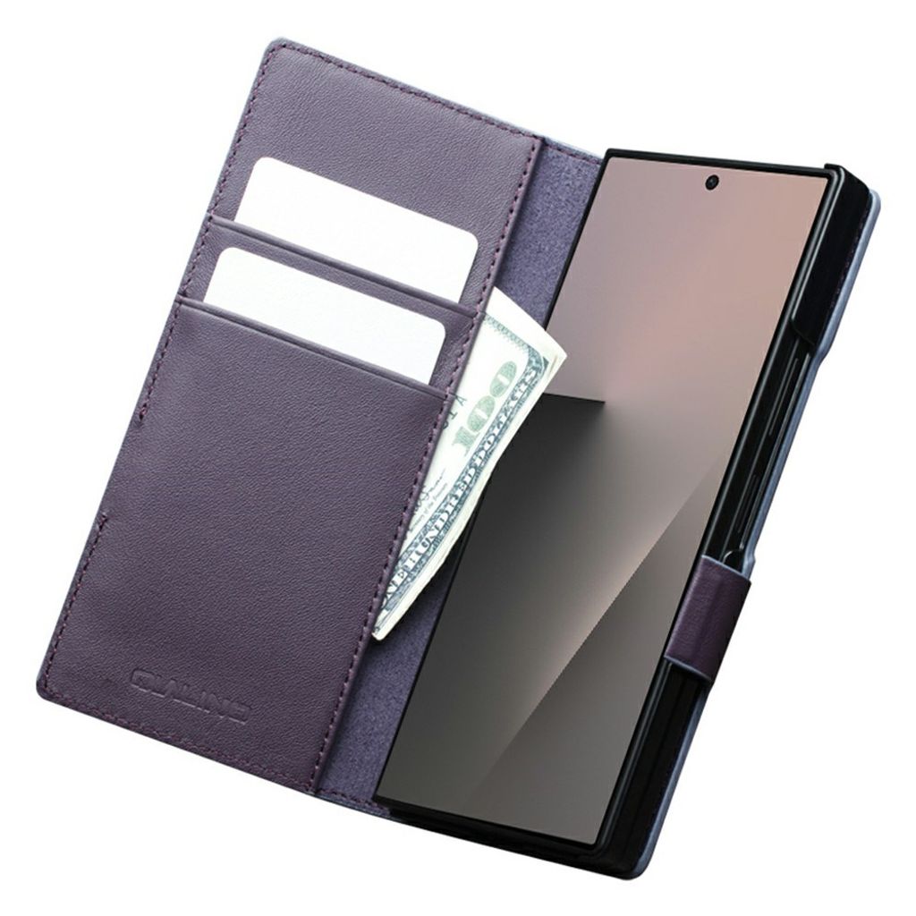 QIALINO Samsung Galaxy Z Fold8 Ultra Flip cover i ægte læder - Lilla