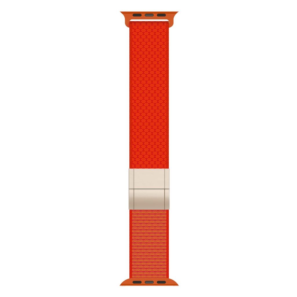 Apple Watch 49/46/44/42mm Klockarmband i Nylon Magnetisk Stängning - Orange